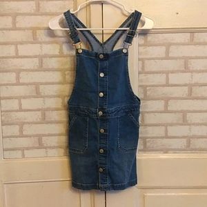Cat & Jack denim overall skirt dress large 10/12 (j7)